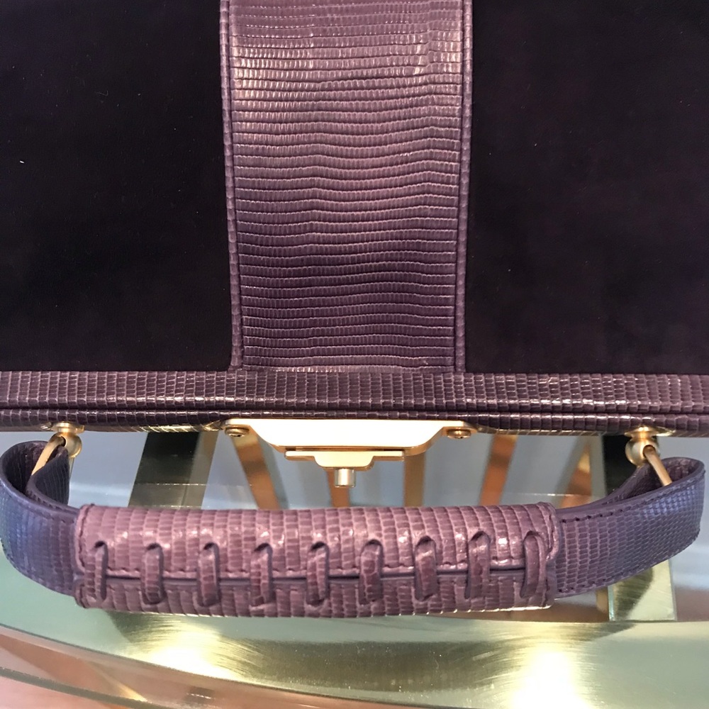 Gorgeous Via Spiga  Purple suede hand sac-voyage - Picture 7 of 7